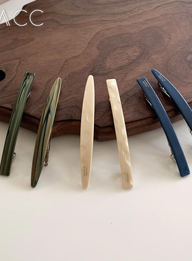 韩国FRANC复古发夹女夏季简约细夹子后脑勺马尾发卡一字夹弹簧夹