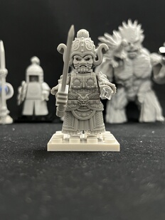 【白模】古风面具将军第三方小人仔积木光固化3D打印穿戴装备