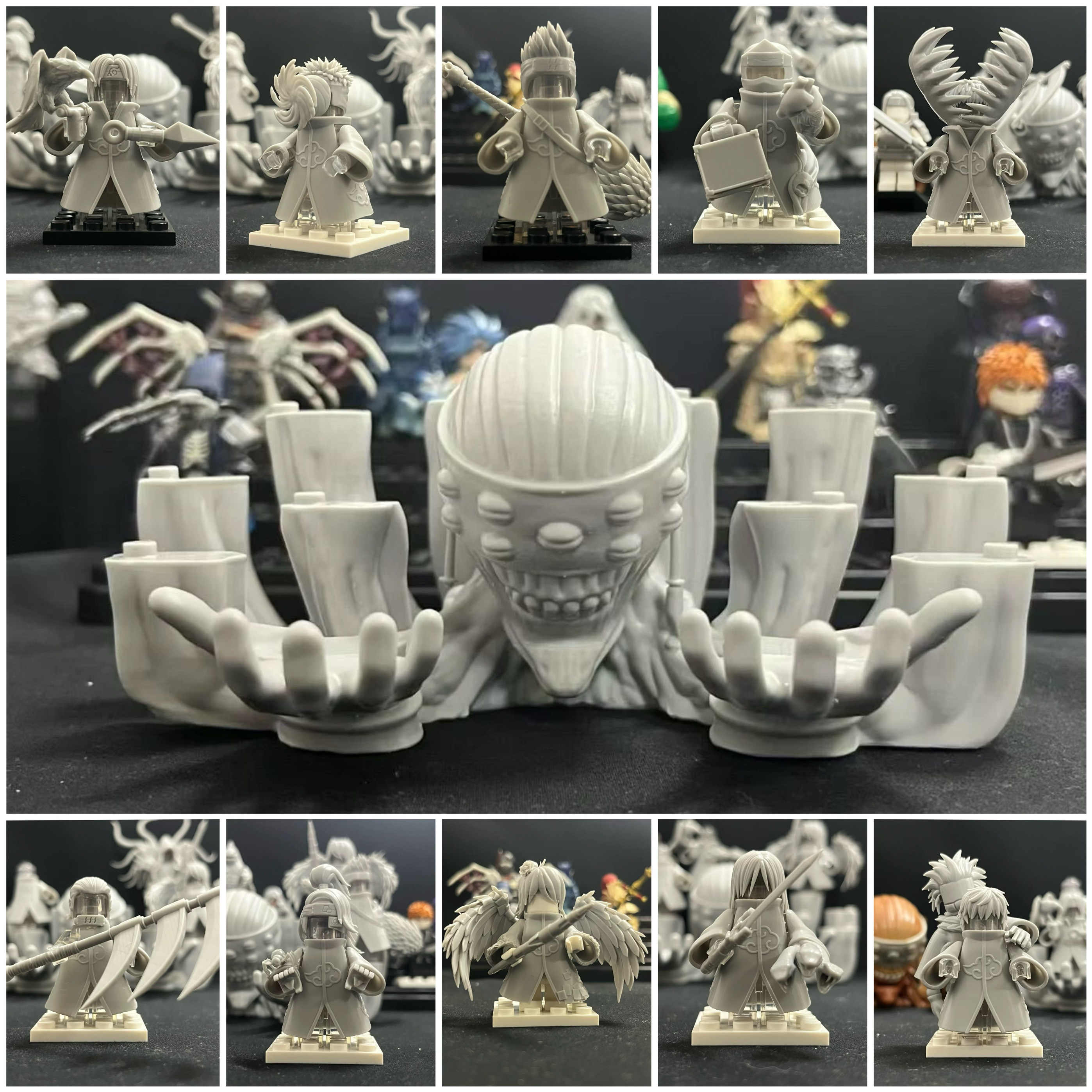 【白模】火影忍者全套晓组织系列第三方人仔光固化3D打印穿戴装备