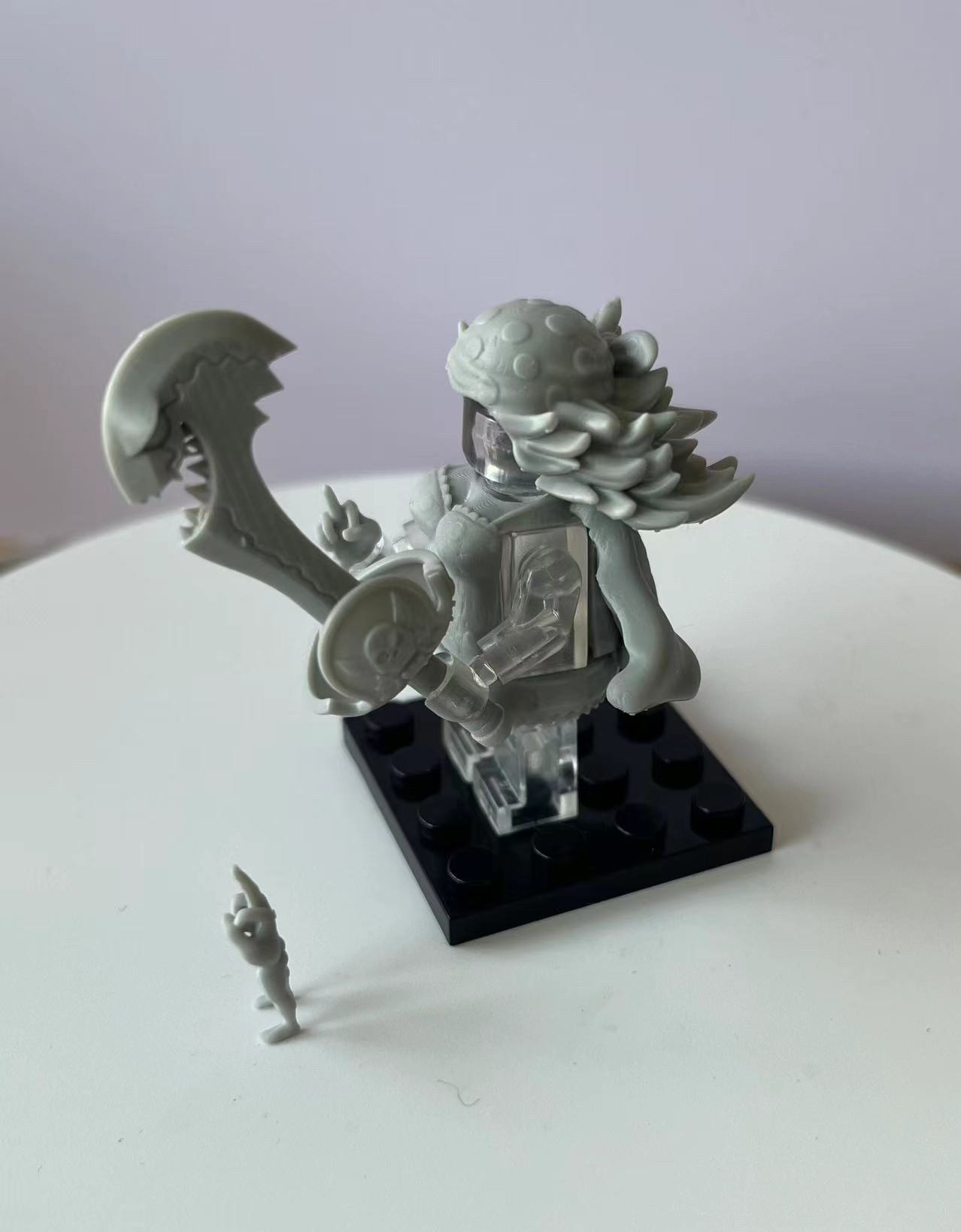 【白模】海贼王大妈第三方人仔积木玩具光固化3D打印穿戴装备