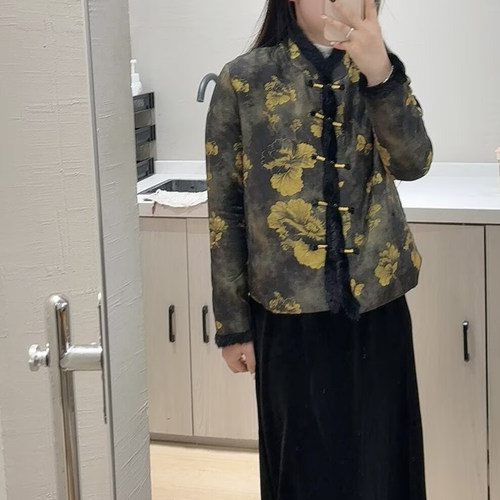 新中式国风盘扣棉服女2025秋冬新款复古宽松显瘦保暖棉衣外套上衣