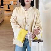 慵懒风显瘦时尚 新中式 新款 女2025夏季 双面穿国风外套 复古提花衬衫