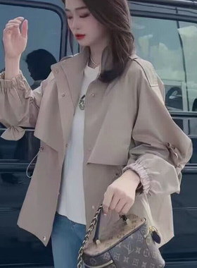 复式工装长袖风衣外套女