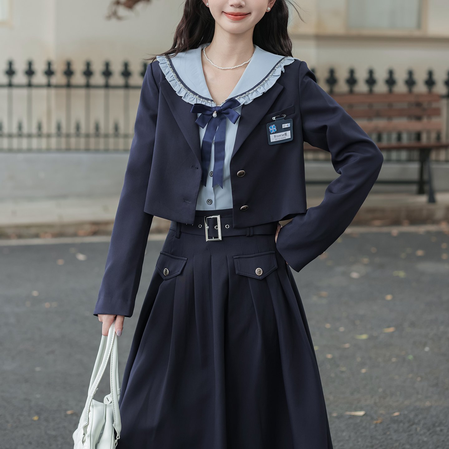 韩系学院风jk制服套装女秋冬图片