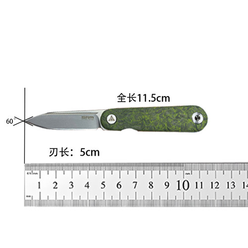 SRM 三刃木 326S-FP 碳纤维柄m390高性能粉末钢edc折叠刀