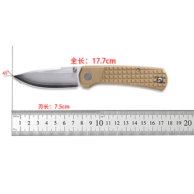 北山物志极 SLD三枚夹钢日式便携式户外折叠刀露营水果刀g10 铜柄