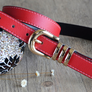 红腰带大码女士腰带加长200斤胖mm针扣皮带韩版休闲150cm裤腰带