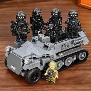 德国陆地斯图卡运兵车装甲适用乐高积木拼装益智玩具军事男孩礼物