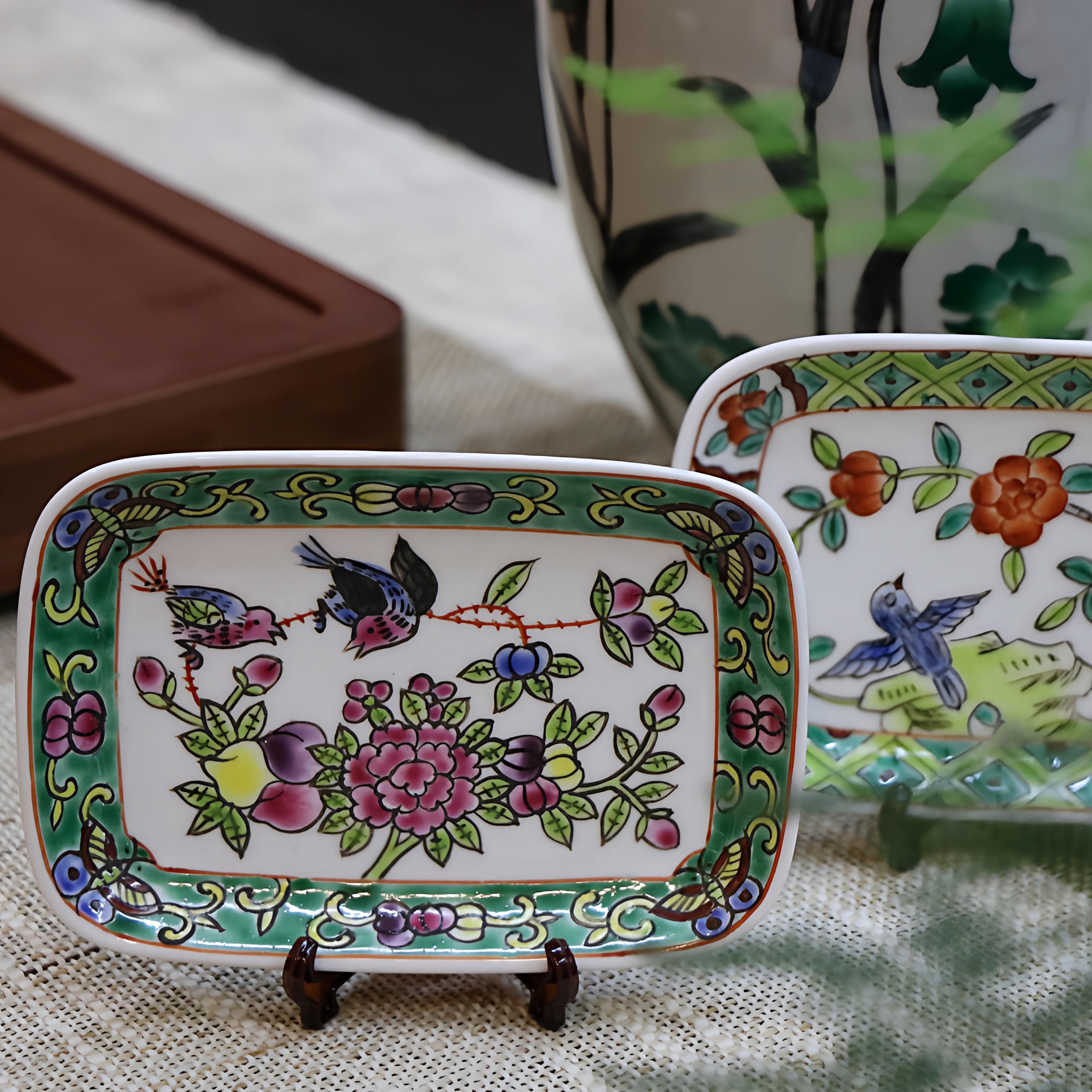 皂盘纯手绘陶瓷香皂盒家用宾馆酒店高级创意轻奢肥首饰盒子