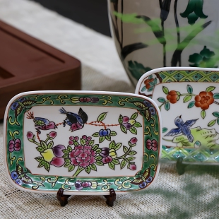 皂盘纯手绘陶瓷香皂盒家用宾馆酒店高级创意轻奢肥首饰盒子