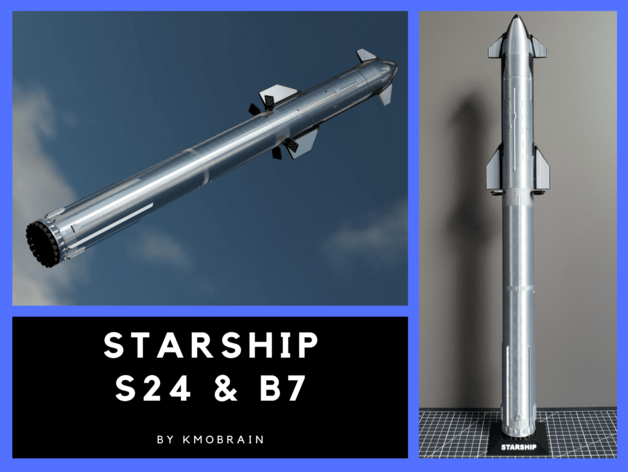 NASA美国宇航局S24马斯克SpaceX星舰模型Starship火箭模型成品 模玩/动漫/周边/娃圈三坑/桌游 航模/直升机/飞机模型 原图主图