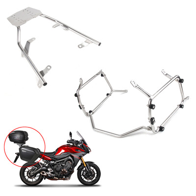 适用雅马哈Yamaha MT09 V1 V2  Tracer摩托车边箱支架不锈钢边架