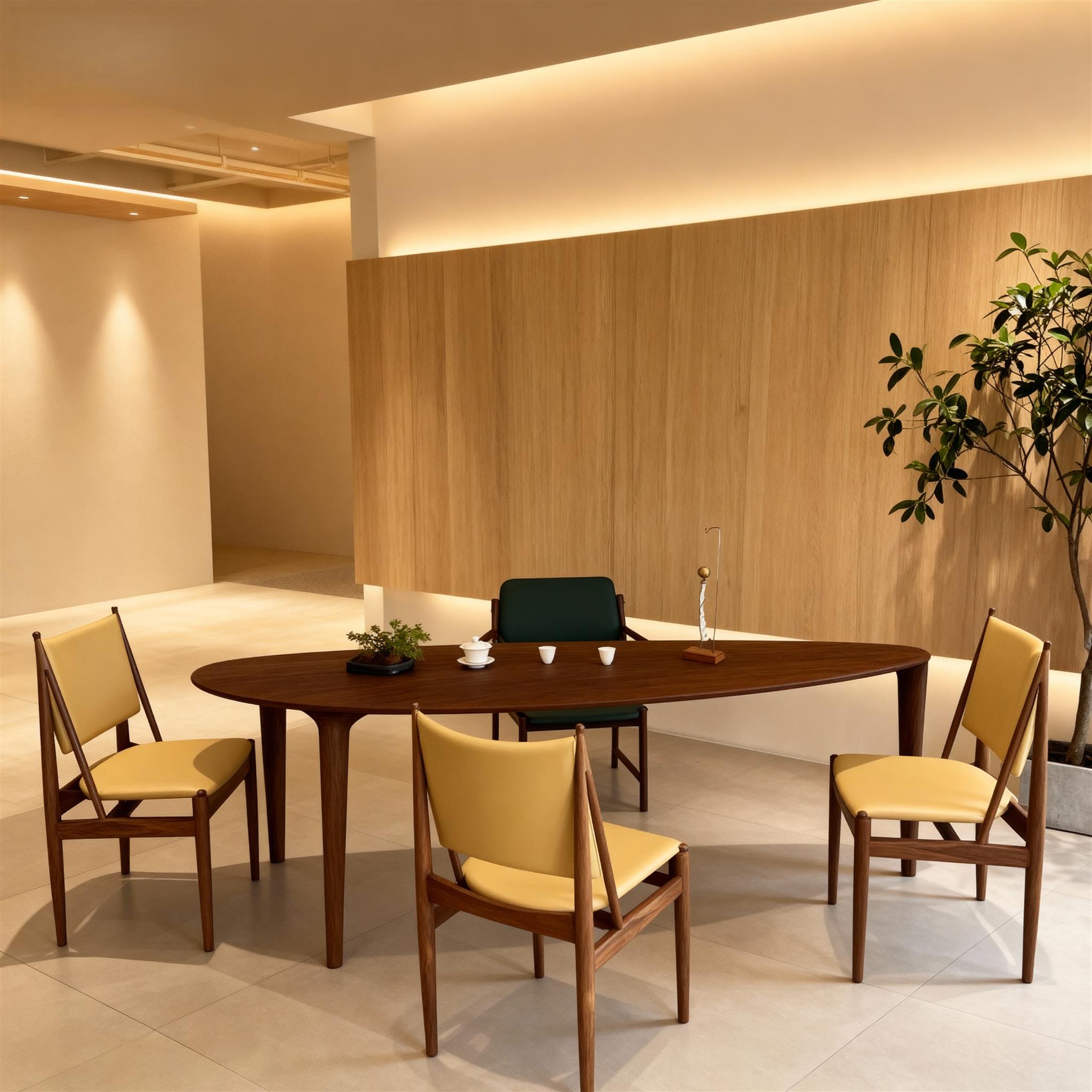 宋式美学侘寂风茶桌椅组合