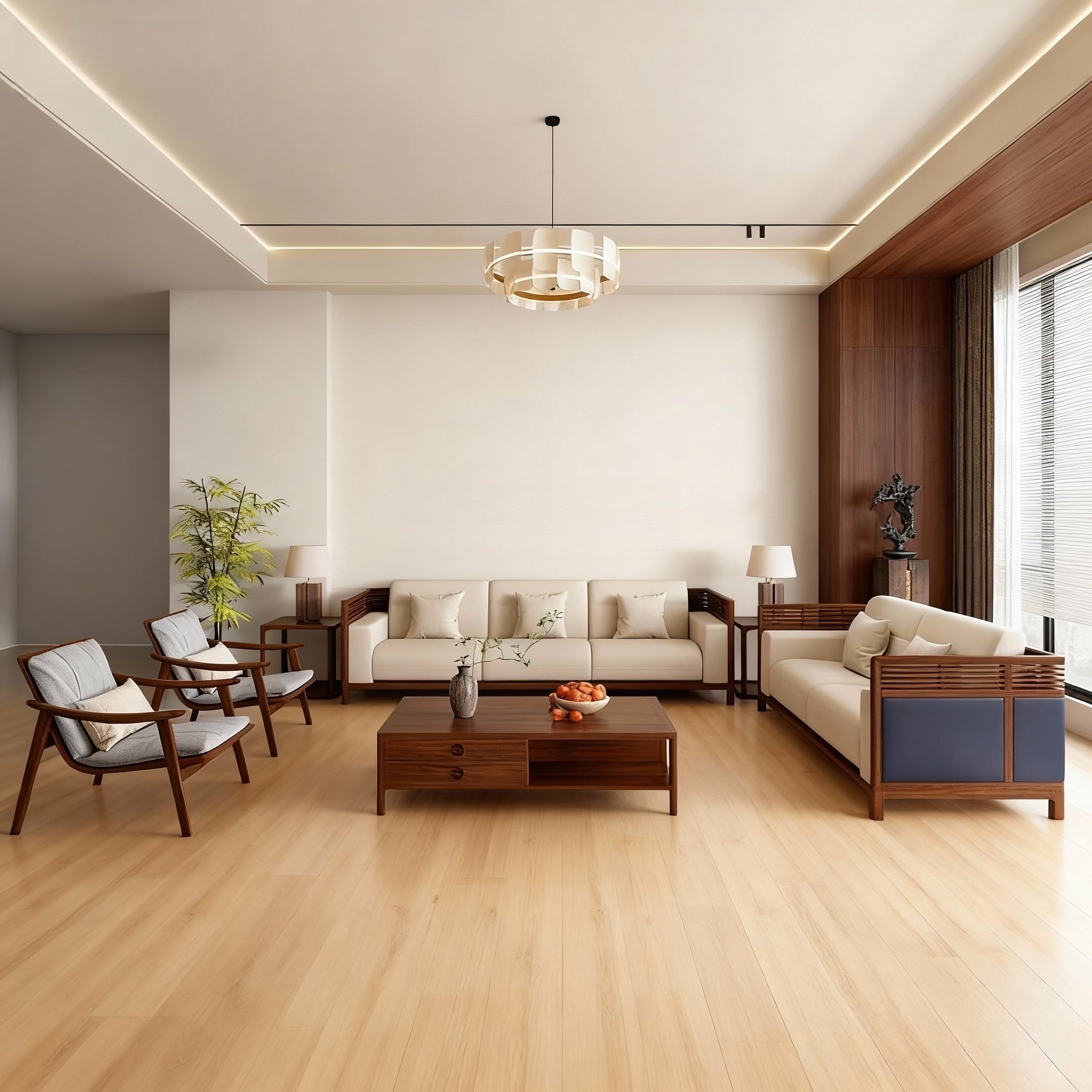 宋式美学北黑胡桃木沙发20