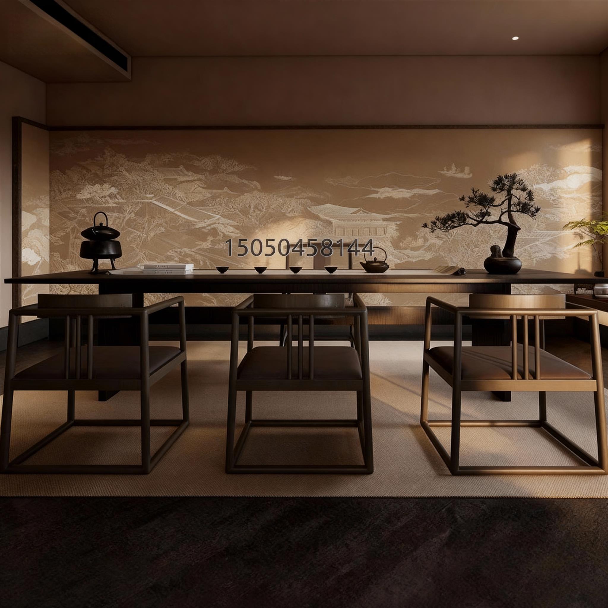 新型中式茶几椅组合榫卯结