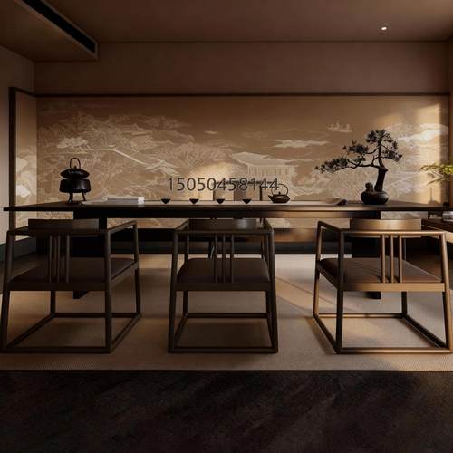 新型中式茶几椅组合榫卯结