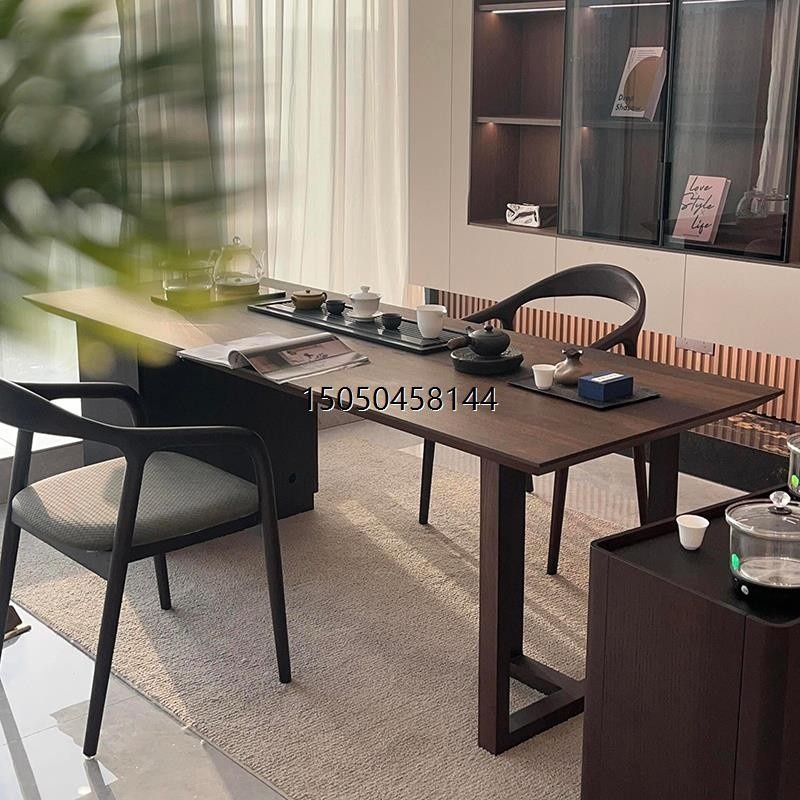 新中式实木茶桌椅组合现代