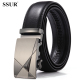 SSUR男士 皮带真皮青中年自动扣裤 带腰带牛皮商务休闲皮带