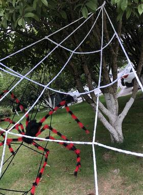 Halloween spider web decorations simulate plush spider webs