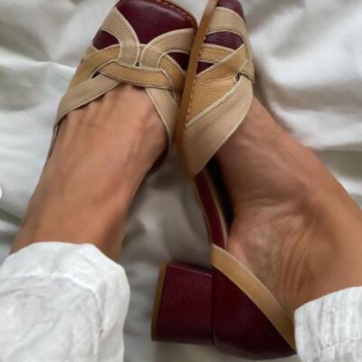 Summer High Heels Women Sandals Square Heel Shoes for Women