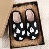 Ghost slip Pattern Cotton Halloween Non Bla Slippers Thi