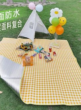 Thiened camping lawn outor waterproof park picnic mat