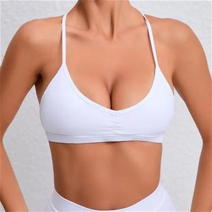 Won Athletic Top Bra Tank Crop Baless Gym Sports Bralett