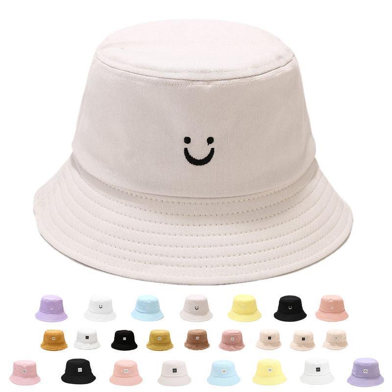 Smiley Buet Hats Beach Sun Hat Cotton Casual Fisherman Hat