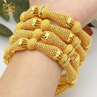 4pcs Charm Won Afric Bangles For Gold Indian Lot Bracelets
