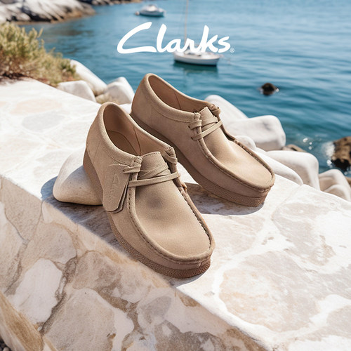 clarks其乐复古厚底袋鼠鞋