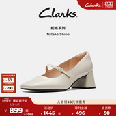 婚鞋 Clarks其乐Nyta45 高跟玛丽珍鞋 单鞋 Shine女鞋 夏季