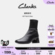 Rise女鞋 Clarks其乐NYTA45 秋冬瘦瘦靴羊皮粗跟短靴 明星同款