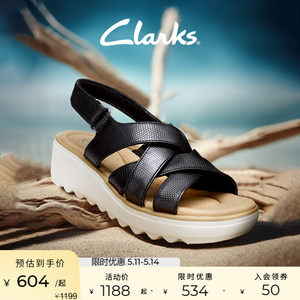 clarks其乐坡跟厚底时装女凉鞋