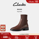 Clarks其乐Kay Knit秋冬新品 女靴英伦风弹力厚底拼接中筒休闲袜靴