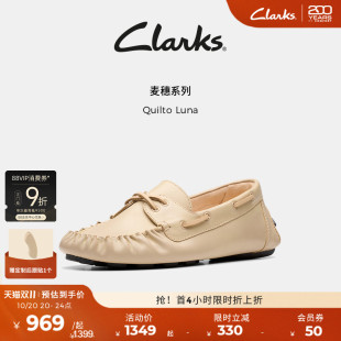 英伦风平底通勤一脚蹬豆豆鞋 Clarks其乐Quilto 新款 夏季 Luna女鞋