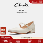 Buckle女鞋 单鞋 夏季 Clarks其乐Seren30 玛丽珍方跟皮鞋 婚鞋 公主鞋