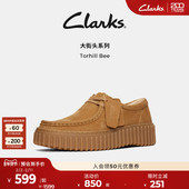 Bee女鞋 饼干鞋 秋季 Clarks其乐Torhill 松糕底厚底复古休闲鞋 女