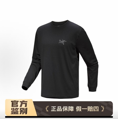 始祖鸟Kragg Cotton户外圆领长袖T恤棉质印花上衣
