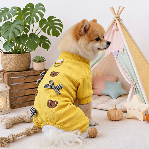 狗狗衣服四脚居家服防掉毛小型犬