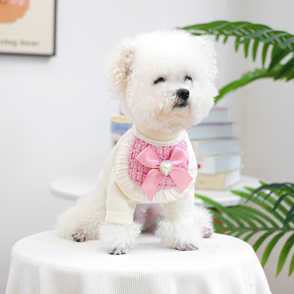 狗狗围脖猫咪可爱粉色口水巾宠物拍照饰品围兜小狗猫围嘴项圈夏天