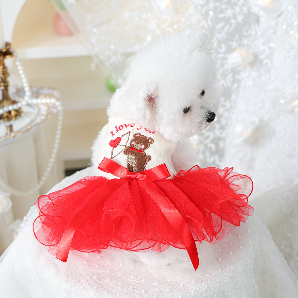 Petcircle 狗狗衣服公主裙纱裙小型犬小狗泰迪博美比熊裙子蓬蓬裙