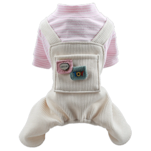 狗狗衣服比熊可爱泰迪博美秋冬防脏小型犬猫咪公狗宠物男宝背带裤