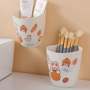 悬挂式收纳桶迷你小号垃圾桶壁挂式厨房储物收纳盒学生用桌面笔筒