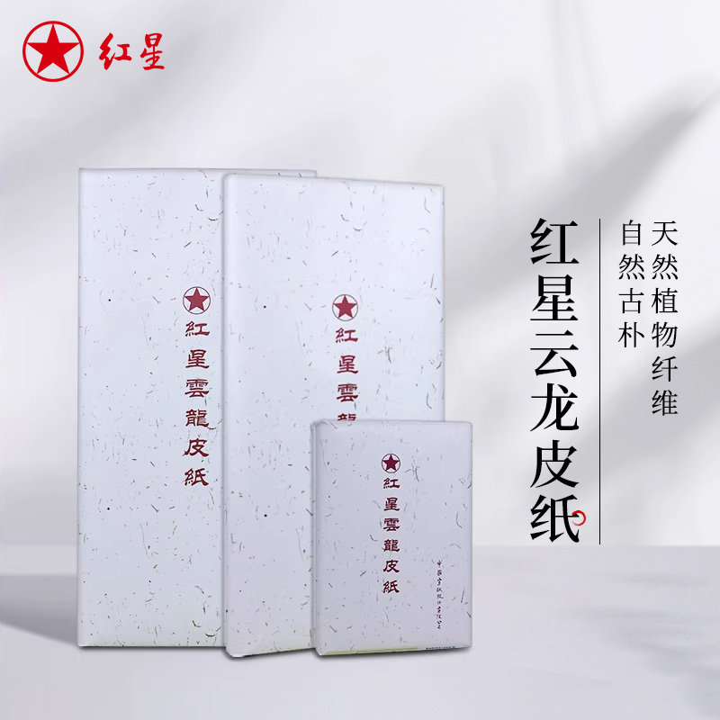 红星官方旗舰店正品红星牌书画纸四尺云龙皮纸加厚仿古手工纸书法练习创作用纸写意山水花鸟国画四尺