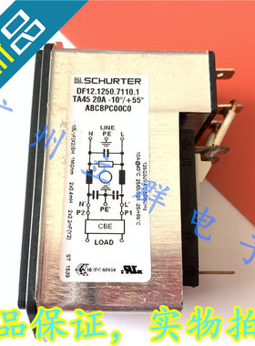 DF12.1250.7110 进口SCHURTER 滤波器插座 带开关 20A 丨