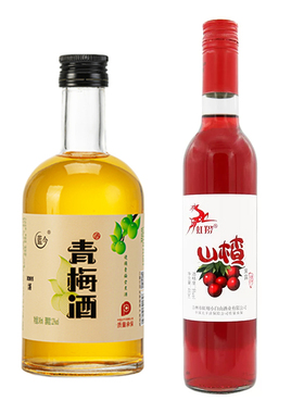小白山青梅酒345ml山楂酒500ml双支酒梅子酒微醺晚安酒果酒低度酒