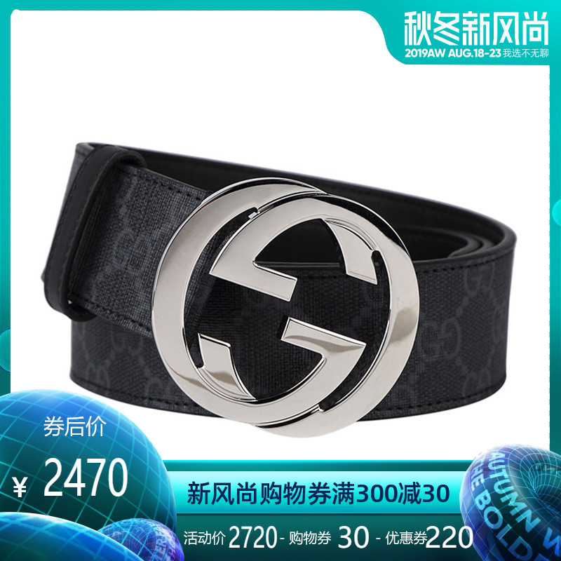 ÕýÆ·Gucci/¹ÅÆæÑü´ø¿áÆæË«Gͼ°¸Ë«GºÏ½ðÍ··«²¼¹Å³ÛÄÐÊ¿ÐÝÏÐÆ¤´øSS