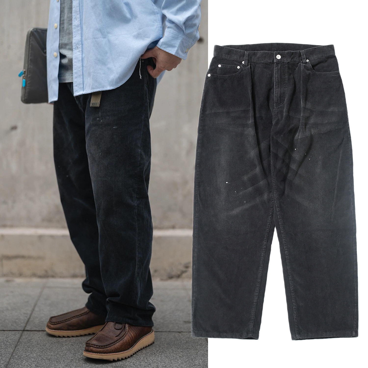 MADNESS余文乐同款灯芯绒直筒裤