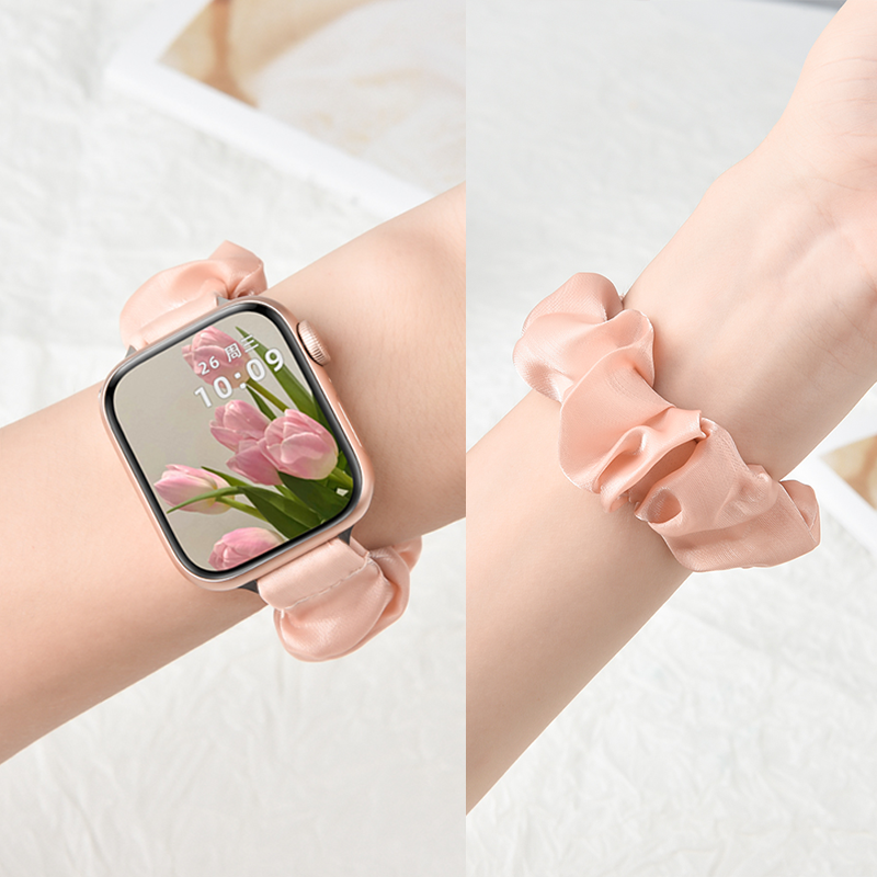 适用华为手环watchfit3表带手环fit4手表带智能运动发圈男女款夏季女生新款替换watch三四代创意回环腕带配件