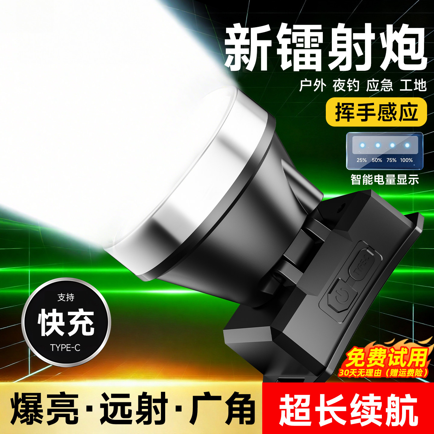 【头灯2025新款强光】钓鱼专用